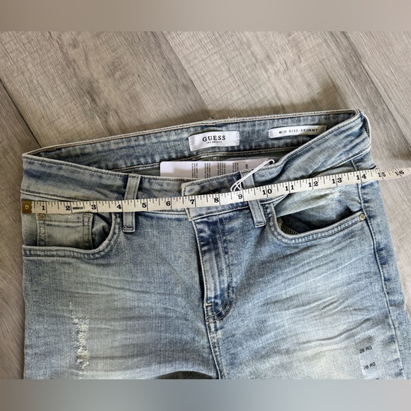 GUESS Mid Rise Skinny Light Blue Jeans - Picture 10 of 13